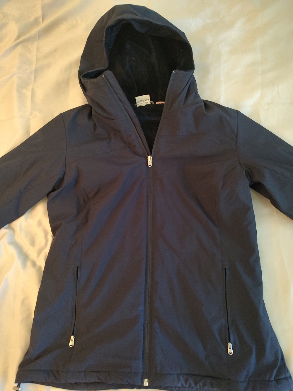 Spyder Women's Navy Hooded Ski Jacket